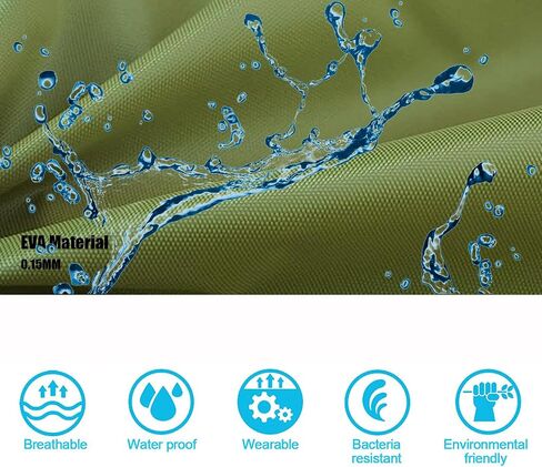 EVA Rain Ponchos for Adults, 2 Pack Reusable Raincoats with Hoods and Sleeves Lightweight Rain Jacket in Saudi Arabia