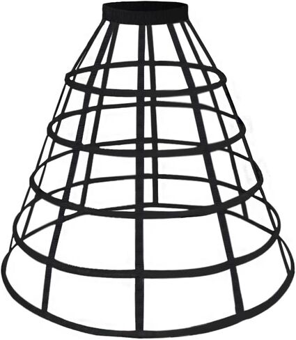 5 Hoops Pannier Petticoat Women Victorian Bustle Cages Hoop Skirt Cosplay Lolita Underskirt Crinoline for Women in Kuwait