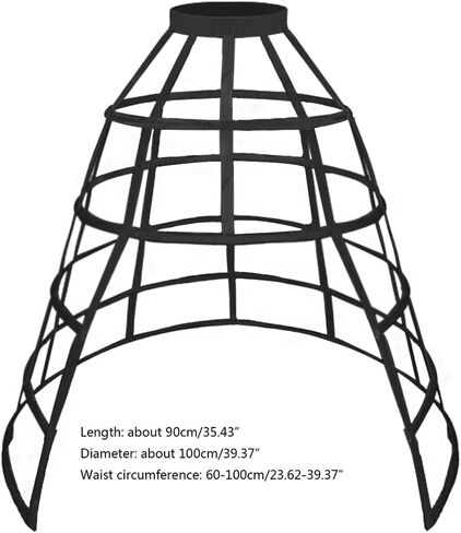 ARTYME 5 Hoop Hollow Caged Petticoat Victorian Wedding Bridal Dress Skirt Support Women Cosplay Crinoline Underskirt in Kuwait