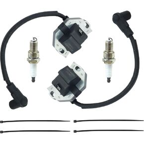 2 Pack of 21171-0740 Ignition Coil Compatible with Kawasaki Engine FR541V FR651V FR691V FR730V FS481V FR600V Fx730v with Spark plug Coil Assembly KM-21171-0758