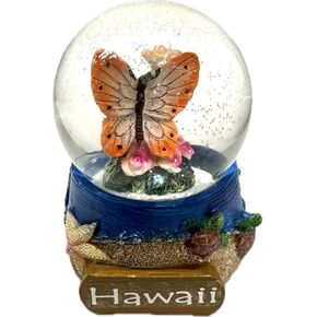 Hawaii Butterfly Snow Globe Made in The USA