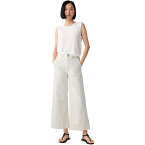 GAP Womens High Rise Wide Leg Jeans Vintage White M