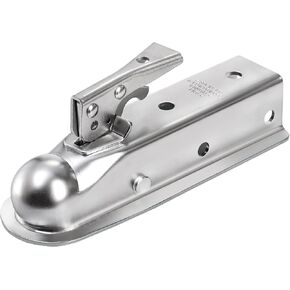Fasmov Straight Trailer Tongue Coupler, Straight Trailer Coupler for 2 Inch Ball Hitch, 2" Channel Width 3500 Lbs Trailer Tongue Coupler