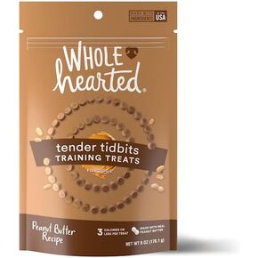 WholeHearted Grain-Free Tender Tidbits Peanut Butter Recipe Dog Training Treats, 6 oz.