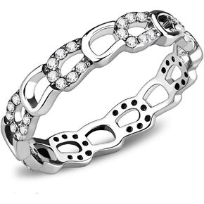 Women's Horseshoe Hoove Horse Equestrian Riding Band with Crystal Details Symbolic Novelty Fashion Hypoallergenic Stainless Steel Statement Ring