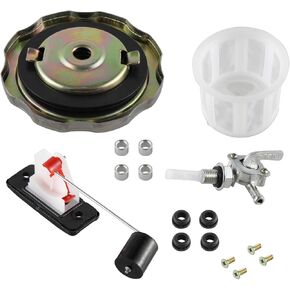 Universal 5 Gallon 7 Gallon Generator Gas Fuel Tank Valve Chrome Cap Engine