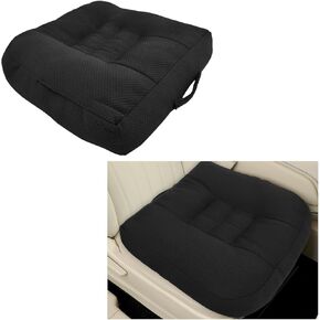 Car Booster Front Seat Cushion, Breathable Mesh Adult Booster Seat Pad, Portable Increasing Height Cushion for Most Cars, Offices, Homes, Universal Car Accessories (Black)