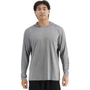 TYR Men's Long Sleeve Sun Protection Performance Hoodie Shirt UPF 50+