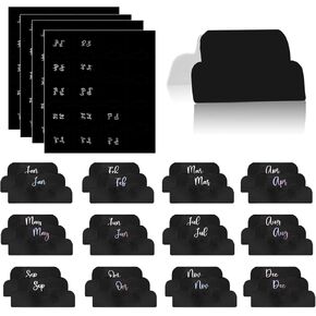 80 PCS Monthly Tabs Decorative Index Tab Monthly Adhesive Index Monthly Tabs for Planners Decorative Monthly Office Study Notebook Office Study Plan