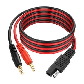 YACSEJAO SAE to Banana Plug Adapter Cable 14AWG 3.3FT/1M SAE Connector to 4mm Bullet Banana Jack Charge Lead Adapter Cord