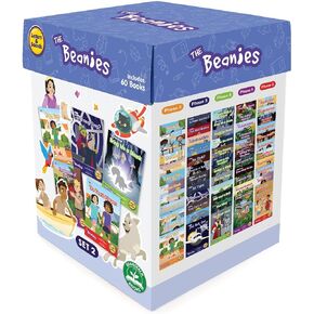 The Beanies Hi-Lo Diversity Decodable - Boxed Set 2-60 Book Set, All-in-1, includes Phases 2-6, Reading Week-by-Week, Kids Ages 5+