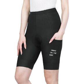 INBIKE Cycling Bibs Women Upgraded Padded Bike Shorts with Pocket Women's Bicycle Shorts for Spinning Road Biking MTB