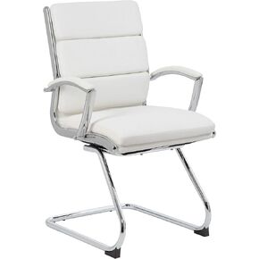 كرسي ضيوف تنفيذي من Boss Office Products (BOSXK)، أبيض