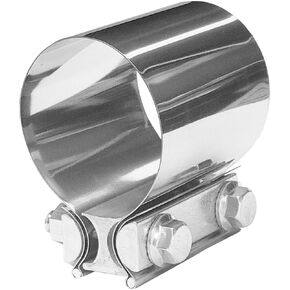 1.75" Butt Joint Band Exhaust Clamp, 1 3/4 Inch (45mm) Butt Joint Exhaust Muffler Pipe Band Clamp Sleeve Coupler Stainless Steel fit for Exhaust Pipe, Muffler,Manifolds,Coupler H-031-45