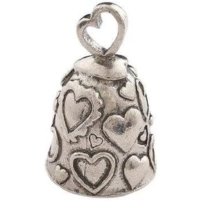HEARTS LOVE GUARIAN BELL Keychain Good Luck Charm Good Fortune Gift