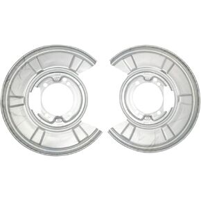 TRQ Rear Brake Rotor Backing Plate Dust Shield Set Direct Fit for Mercedes Benz Sprinter 2500 3500