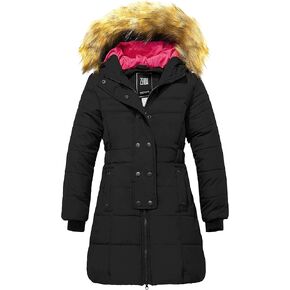ZSHOW Girls' Long Winter Coat Parka Water Resistant Warm Puffer Jacket