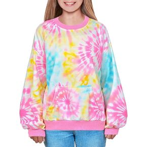 Girls Crewneck Sweatshirt Long Sleeve Cute Sweatshirts Oversized Tops Pullover Casual Clothes for Teen Girls