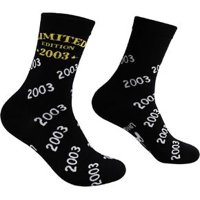 2003 21st Birthday Gifts for Him, Gag Gamer Gifts for Men Male, Funny 21 Year Old Gaming Socks for Boyfriend Young Boy Friend, Unique Fun Novelty Personalized Gamers Gift Ideas for Christmas