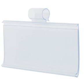 Plastic Label Holders 3" - Ultra Clear Easy Clip Design - Pack of 100