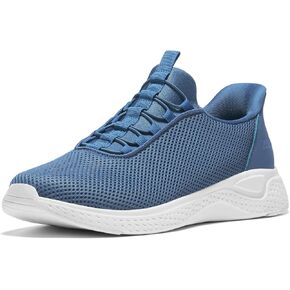 Mens Slip On Walking Sneakers with Arch Support,Lightweight Breathable Non Slip Tennis Running Shoes for Athletic Workout Gym Work