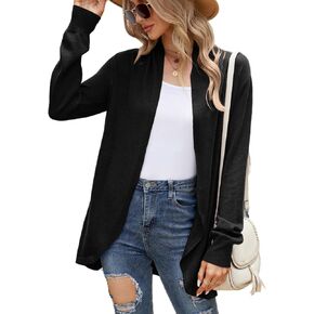 Cardigan Sweaters for Women Fashion Fall Lightweight Work Long Sleeve Tops Loose Casual Office Business Clothes