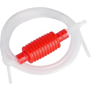 1PcsSiphon Pump for Gasoline & 2 Pcs 1.75M Gasoline Siphon Hose, Transfer Fuel Siphon Pump for Water Fish Tank Gas Syphon Hand Pump, Hand Water Pump for Gasoline Oil Diesel Aquarium Siphon Pump