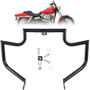 Crash Bar Engine Guard Highway Bar for Harley Dyna Daytona Glide Custom Low Rider Street Bob Sturgis Super Glide (Matte Black)