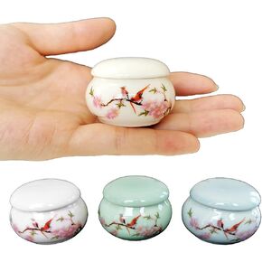 Mini Cremation Urns for Human Ashes Set of 4 - Tree of Life Small Keepsake Urns - Ceramic Adult Dog Cat Ashes Holders Miniature Memorial Funeral Urn for Sharing Ashes