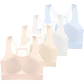 Big Girl Training Bra Comfortable Racerback Sports Bras, Breathable with Cups