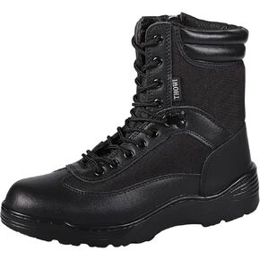 Men's Tactical Boots, Military Boots Army Boots Combat Boots With Side Zipper Black