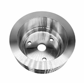 Crankshaft Triple 3 Groove Aluminum Long Water Pump Pulley for Small Block Chevy SBC