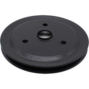 Black Steel Crankshaft Pulley Single-Groove SWP Short Water Pump - Compatible with Small Block Chevy SBC 262 265 267 283 302 305 307 327 350 400
