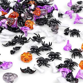 DomeStar 180-200 قطعة من حشو مزهرية الهالوين، ديكورات الهالوين الصغيرة من الأكريليك على شكل يقطين شبح عنكبوت قبعة جمجمة للحفلات المركزية in Kuwait