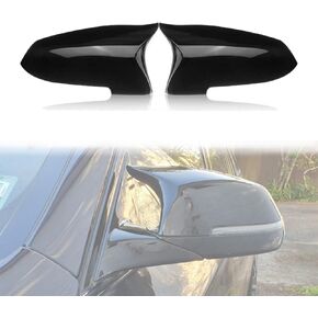Mirror Cap Covers Compatible with BMW F10 F11 F18 5-Series LCI 2014-2018,Direct Replacement Door Rear Side Mirror Cover Cap (Glossy Black)