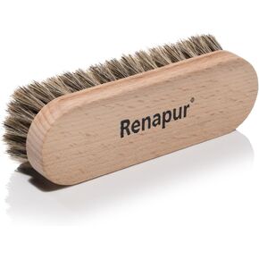 Renapur’s Premium, Super-Soft Wooden Horsehair polishing & Cleaning Brush. Ideal for polishing Leather & Cleaning Your Suede or Fabric Shoes/Boots.