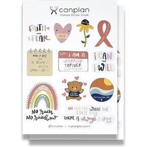 Cancer Sticker Sheet - Uplifting Cancer Stickers for Cancer Patients - Best Cancer Gift - Gifts for Cancer Patients - A5 Size Sticker Sheet (2 Sheets)