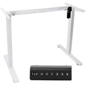 Electric Standing Desk Frame, Height Adjustable Table Legs with Memory Controller, Stand Up Desk Frame Up to 47.2", Ergonomic Standing Desk Base for Home and Office, Black Frame Only