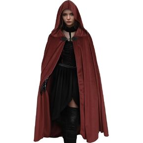 Renaissance Hooded Cloak Hobbit Halloween Medieval Costume Adult Cosplay Short Cape for Men and Women