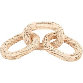Mud Pie Natural Rattan Links, TAN
