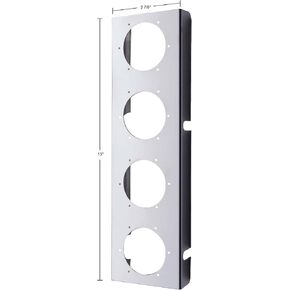 United Pacific 30260 Peterbilt Stainless Front Air Cleaner Bracket Only - 8 Light Cutouts
