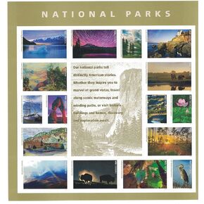 National Parks USPS Forever Stamps Sheet of 16 Postage Stamps 2016