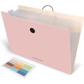 Expanding File Folder with 8 Pockets,Accordion File Organizer with Labels, Letter A4 Size Paper Document Bill Receipt Organizer,Heavy Duty Folder for Home School Office Supplies(Space Gray)