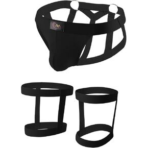 Evankin Men's Underwear Set Hollow out Brief Sexy Low Rise Jockstrap Underpants Athletic Supporter Leg Strap Thong Lingeire