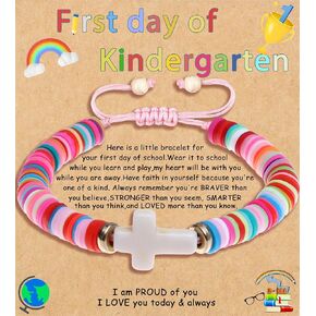 First Day of Preschool Bracelet Back to School Gifts for Kindergarten/ Preschool/ School Gift Mama and Mini Adjustable Mother Daughter Bracelets as Supplies for Girls to Relieve Study Anxiety