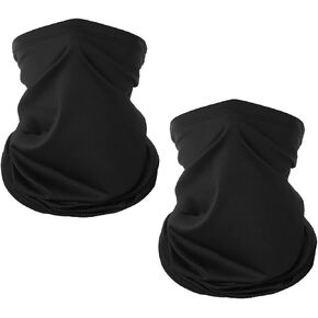 Neck Gaiter Summer Face Cover Scarf, UV Protection Breathable Face Bandanas Neck Cover, Cooling Gator Mask Face Cover Neck Scarf (2 Pack)