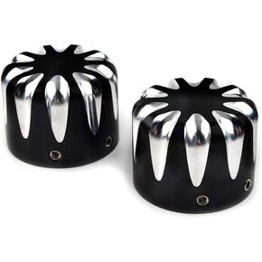 Lirun 2 قطعة غطاء المحور الأمامي بتحكم رقمي بالكمبيوتر غطاء الجوز لـ Harley Dyna Softail Electra Road Street Glide Touring Sportster 1200 Fat Boy Tri Glide in Kuwait