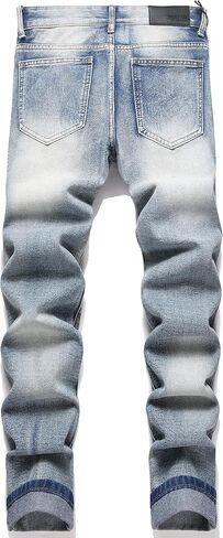 AITITIA Men's Ripped Regular Fit Straight Leg Jean in Kuwait