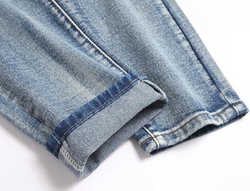 AITITIA Men's Ripped Regular Fit Straight Leg Jean in Kuwait