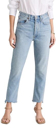 AGOLDE Women's Riley High Rise Straight Crop Jeans in Saudi Arabia